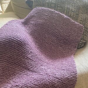 Cozy Purple Knit Blanket